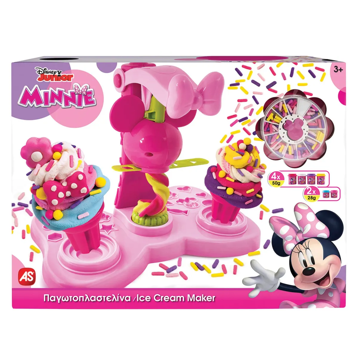 AS Παγωτοπλαστελίνα Minnie Με Πολύχρωμα Διακοσμητικά Sprinkles