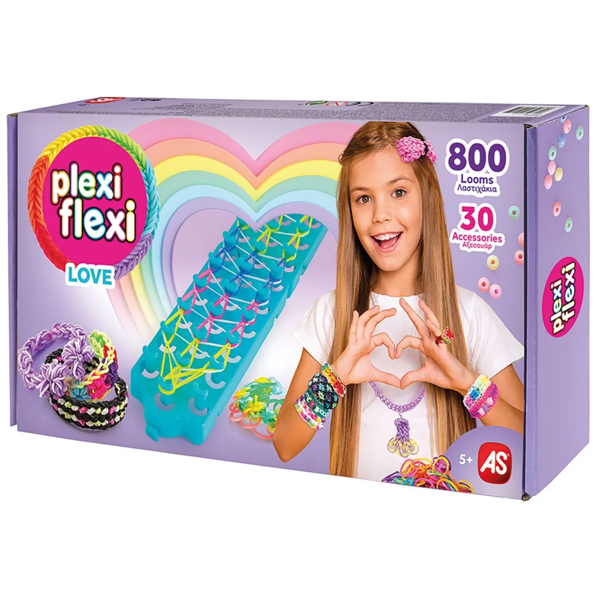 AS Plexi Flexi LOVE Αργαλειός  800 Λαστιχάκια & 30 Αξεσουάρ