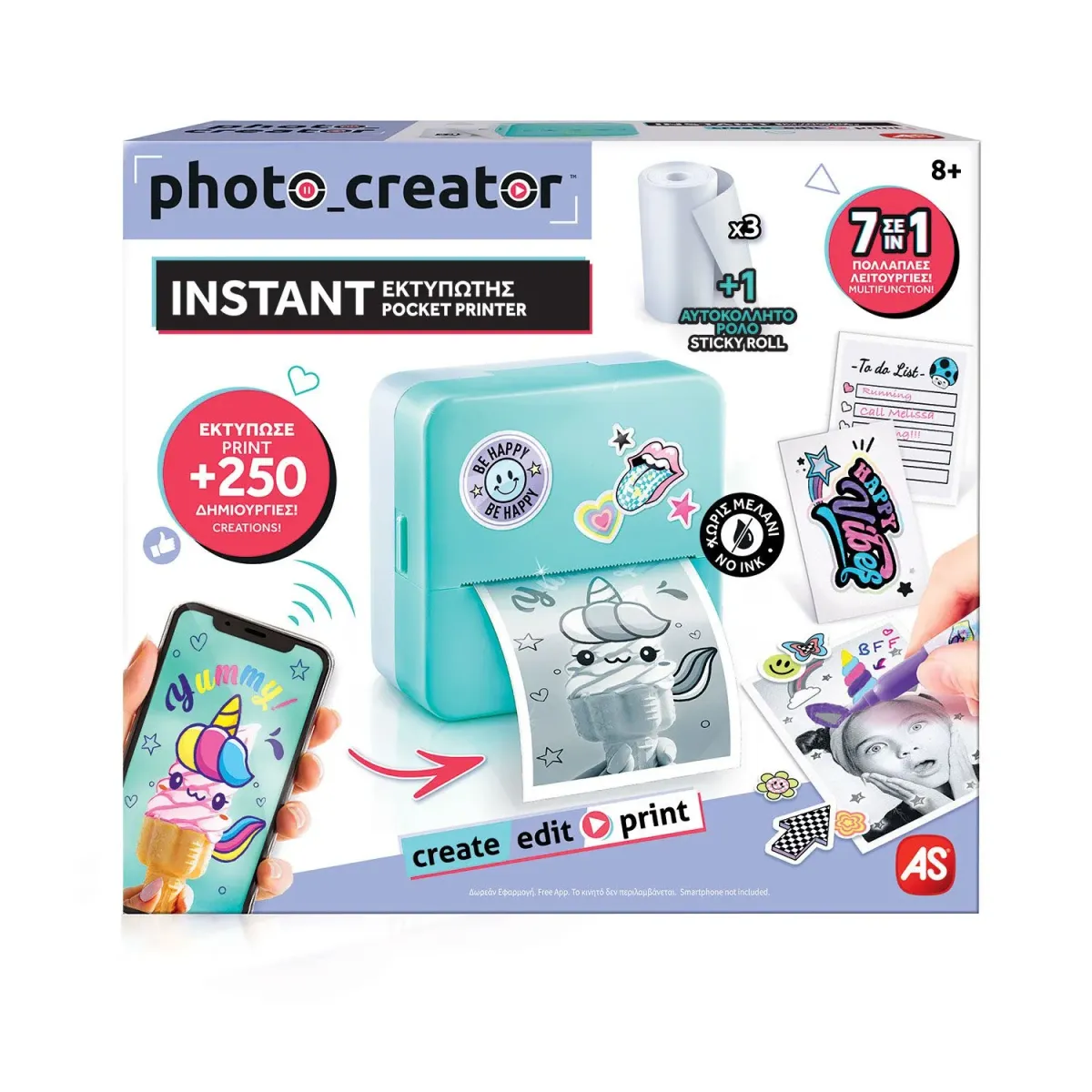 AS Φορητός Εκτυπωτής Print Creator - Instant Pocket Printer