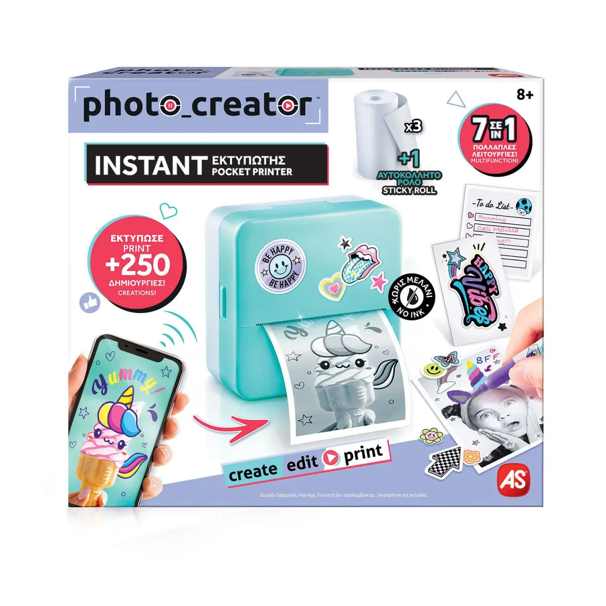AS Φορητός Εκτυπωτής Print Creator - Instant Pocket Printer