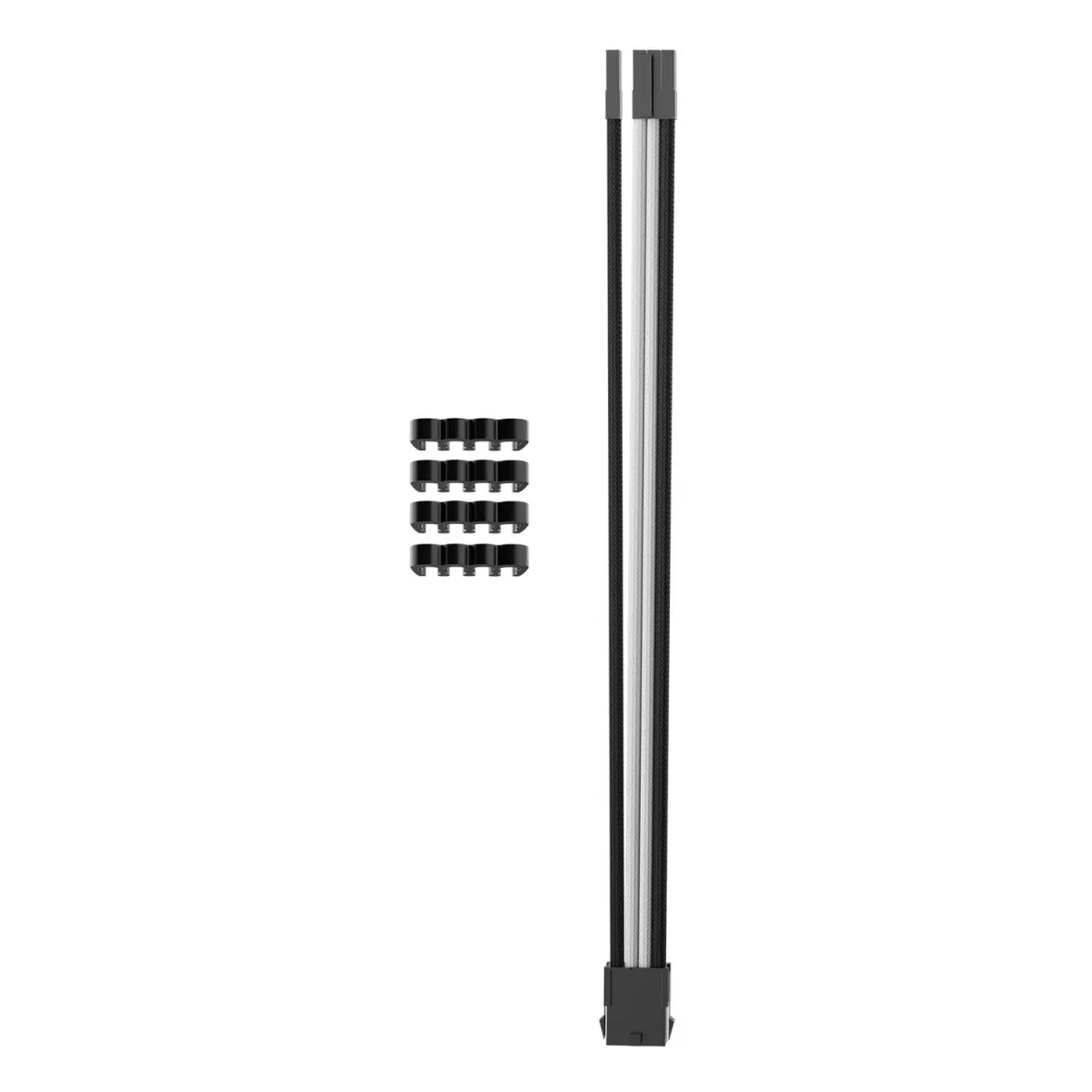AsiaHorse Extension Sleeved PSU Cable 6+2 GPU Λευκό-Μάυρο