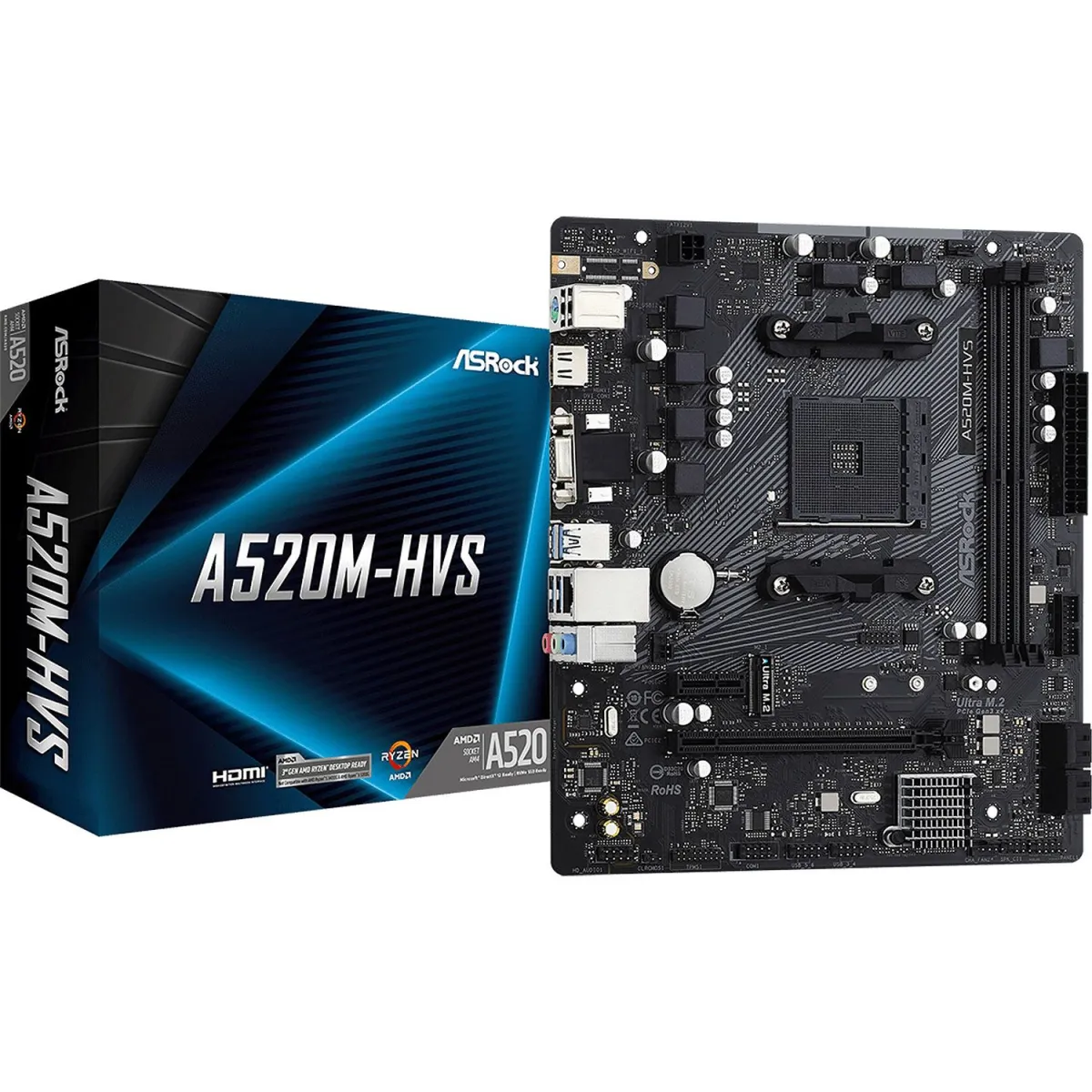 Asrock Motherboard A520M-HVS