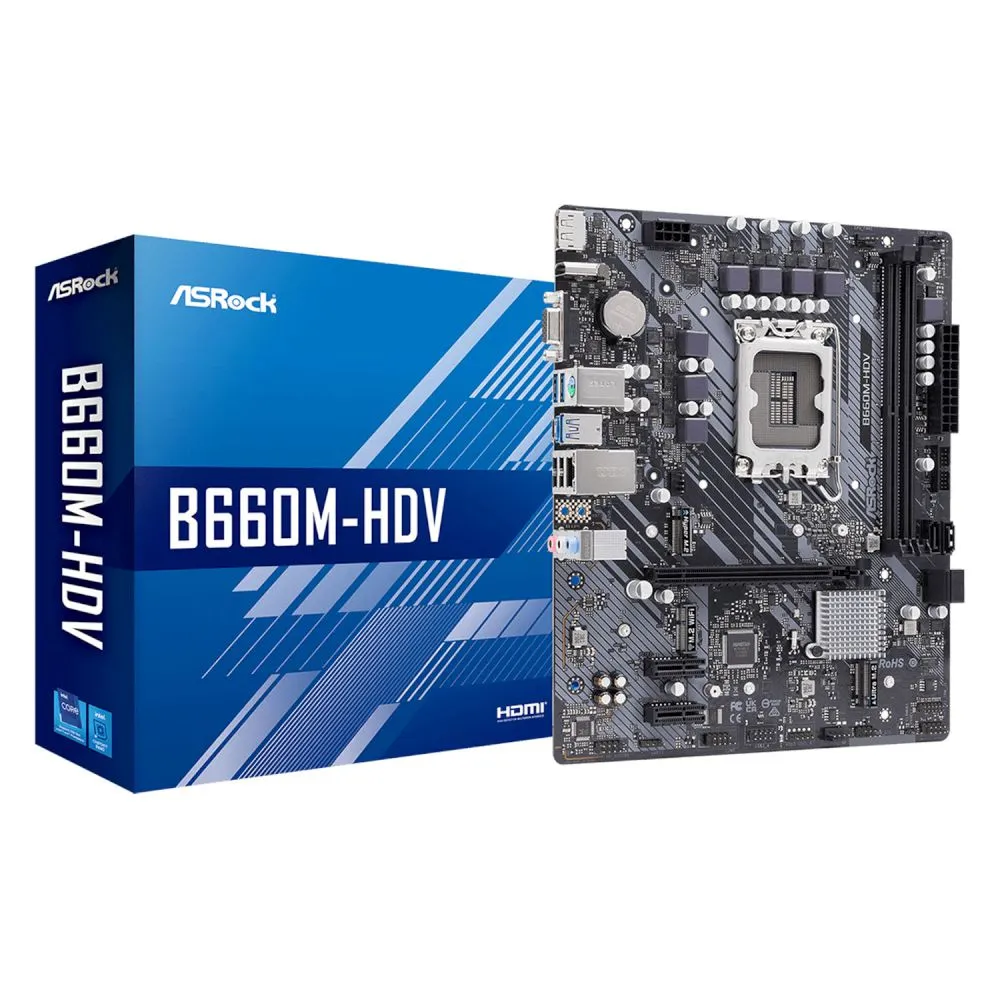 Asrock Motherboard B660M HDV (B660/1700/DDR4)