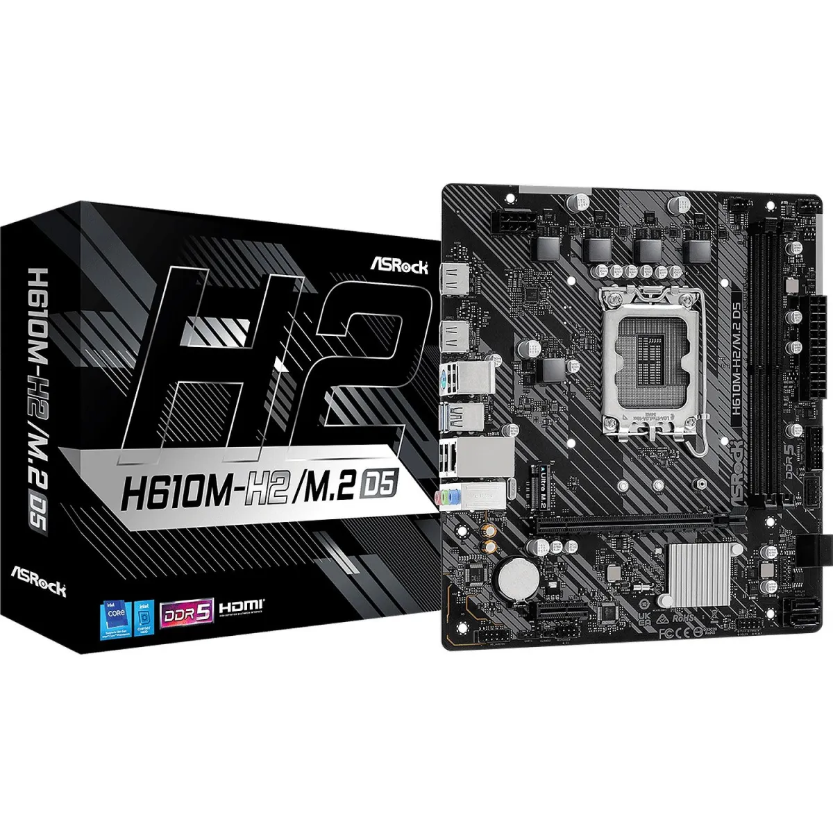 Asrock Motherboard H610M H2/M.2 D5 (H610/1700/DDR5)
