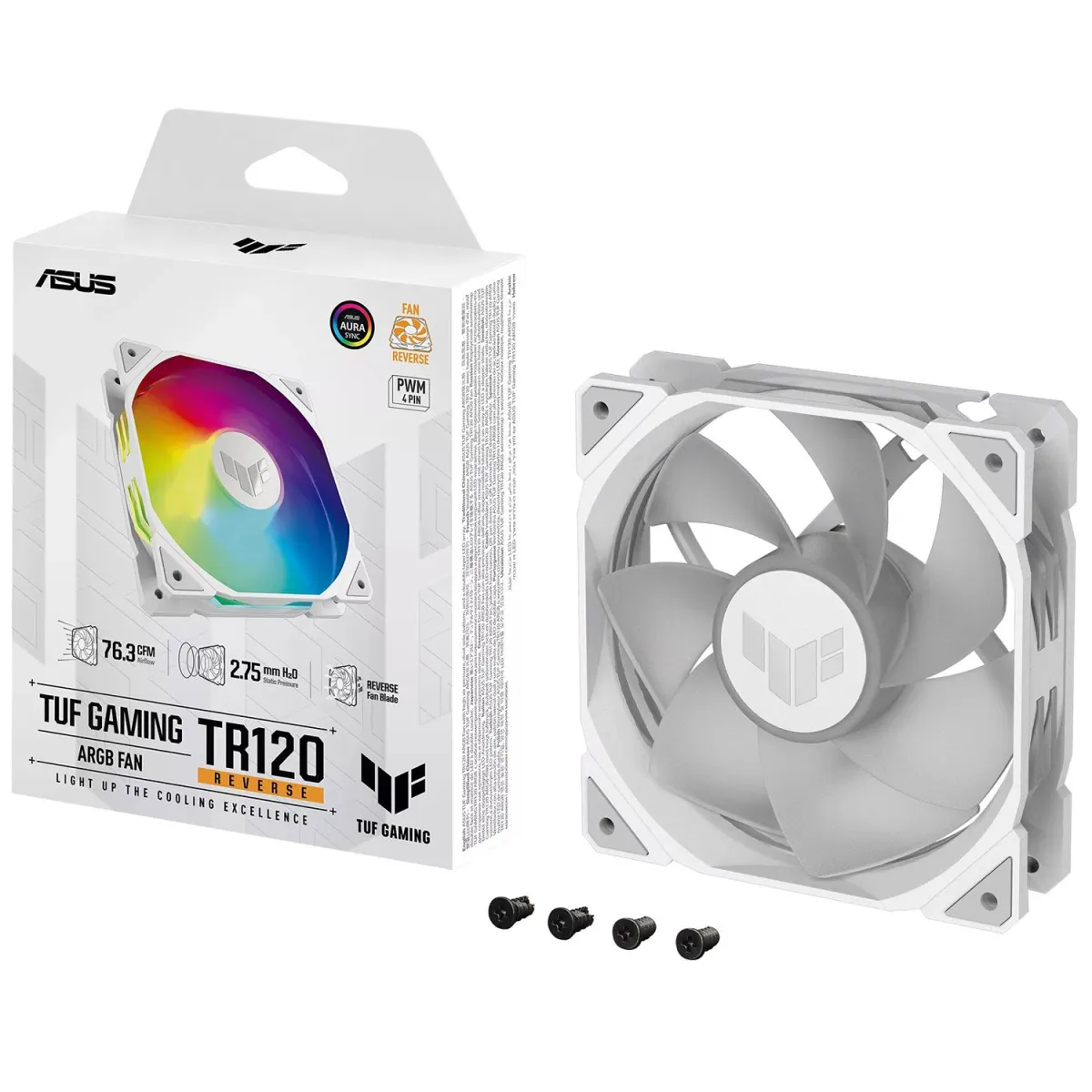 Asus Fan TUF TR120 ARGB Reverse White