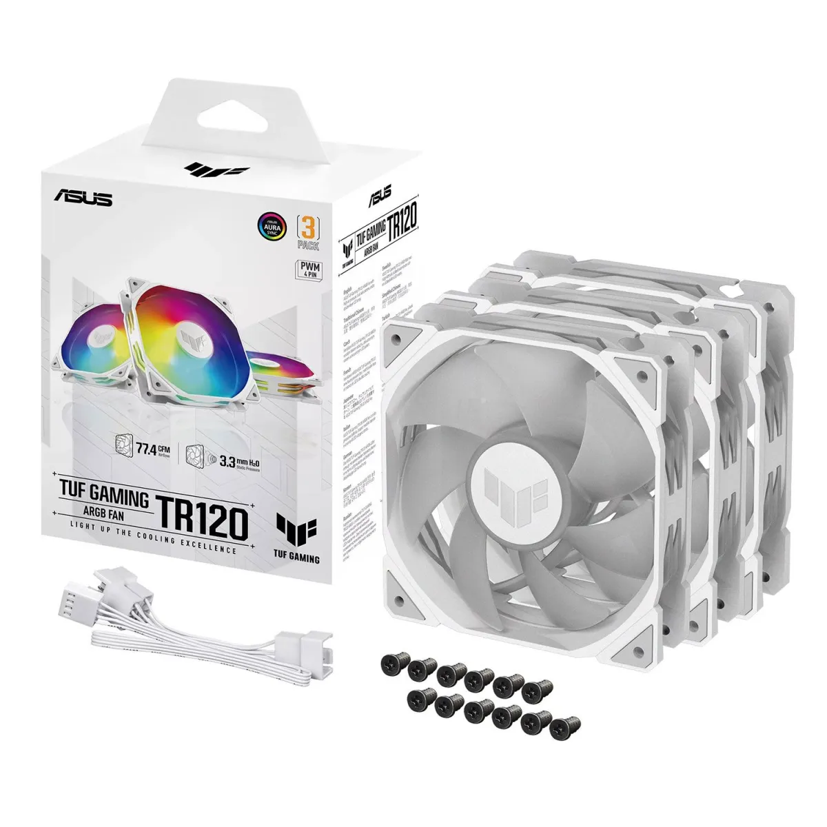 Asus Fan TUF TR120 ARGB Triple Pack White
