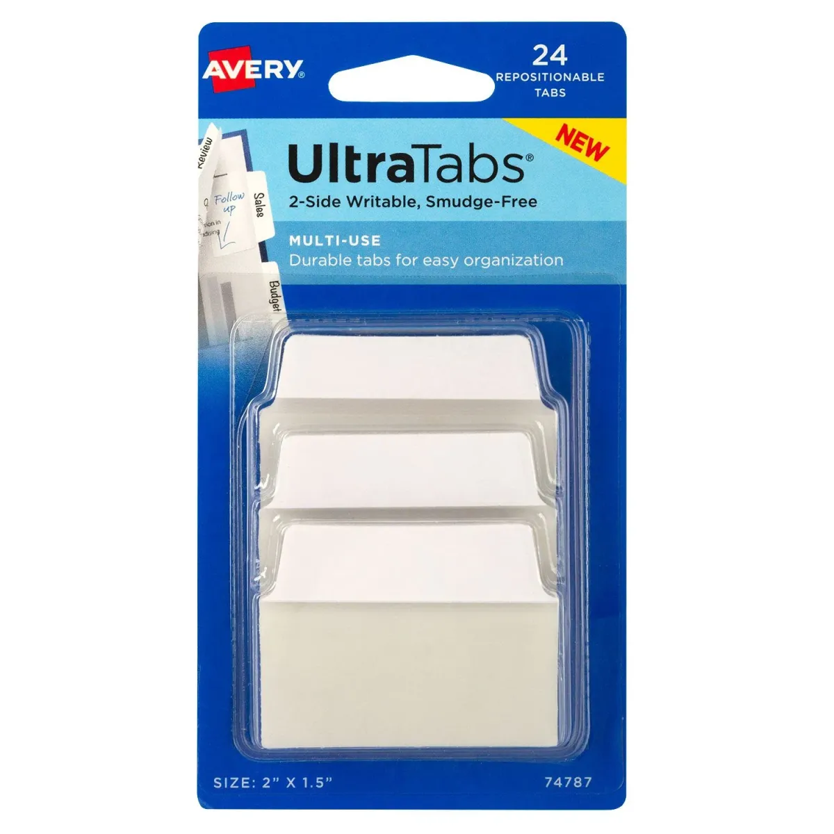 Avery Zweckform Αυτοκόλλητοι Σελιδοδείκτες Ultra Tabs White 5x2.5cm, 24τεμ.