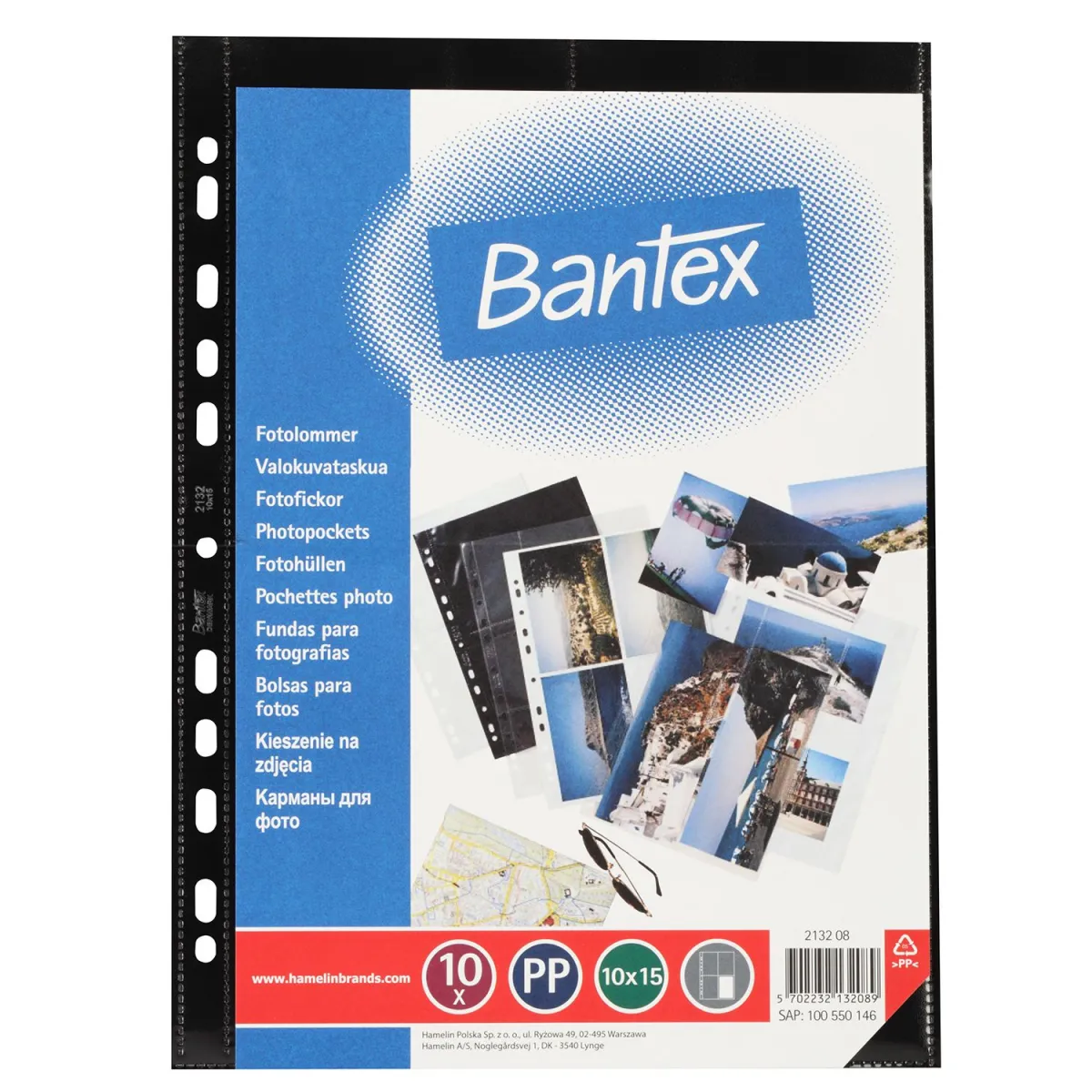 Bantex Θήκη Φωτογραφιών Μαύρη 0.09 mm (10 Tεμ.)