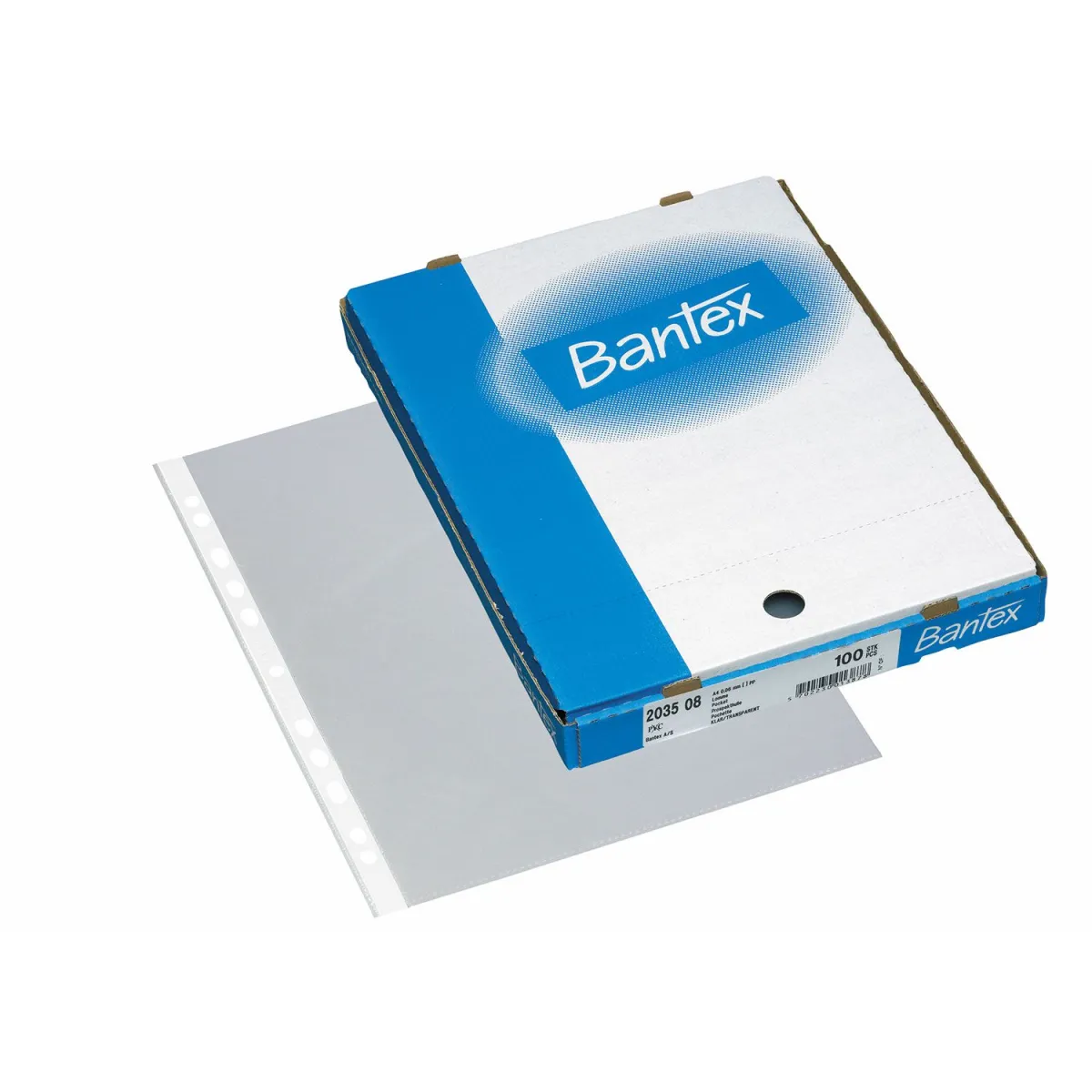 Bantex Θήκη Ενισχυμένη με Άνοιγμα Επάνω A4 0.06mm 100 τεμ. Διάφανη