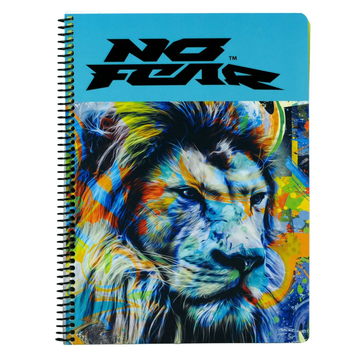 Bmu Τετράδιο Σπιράλ Α4/2Θ No Fear Fluo Lion-Gradient Blue 70 Φύλλων