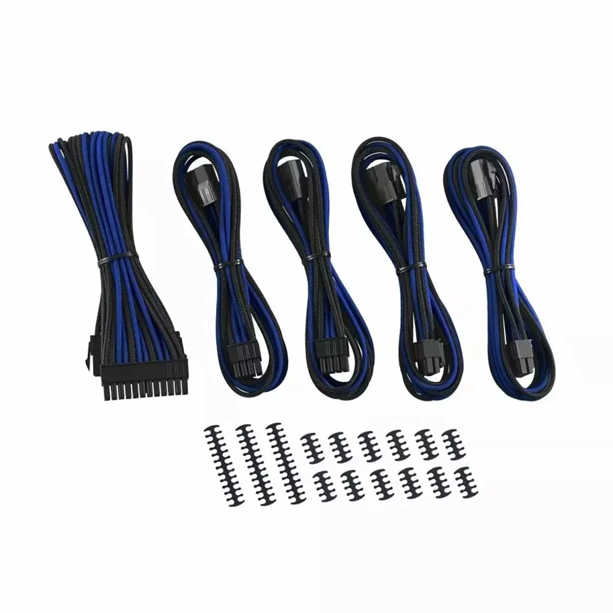 CableMod Extension Sleeved PSU Cable 8+8 Kit Μαύρο-Μπλέ