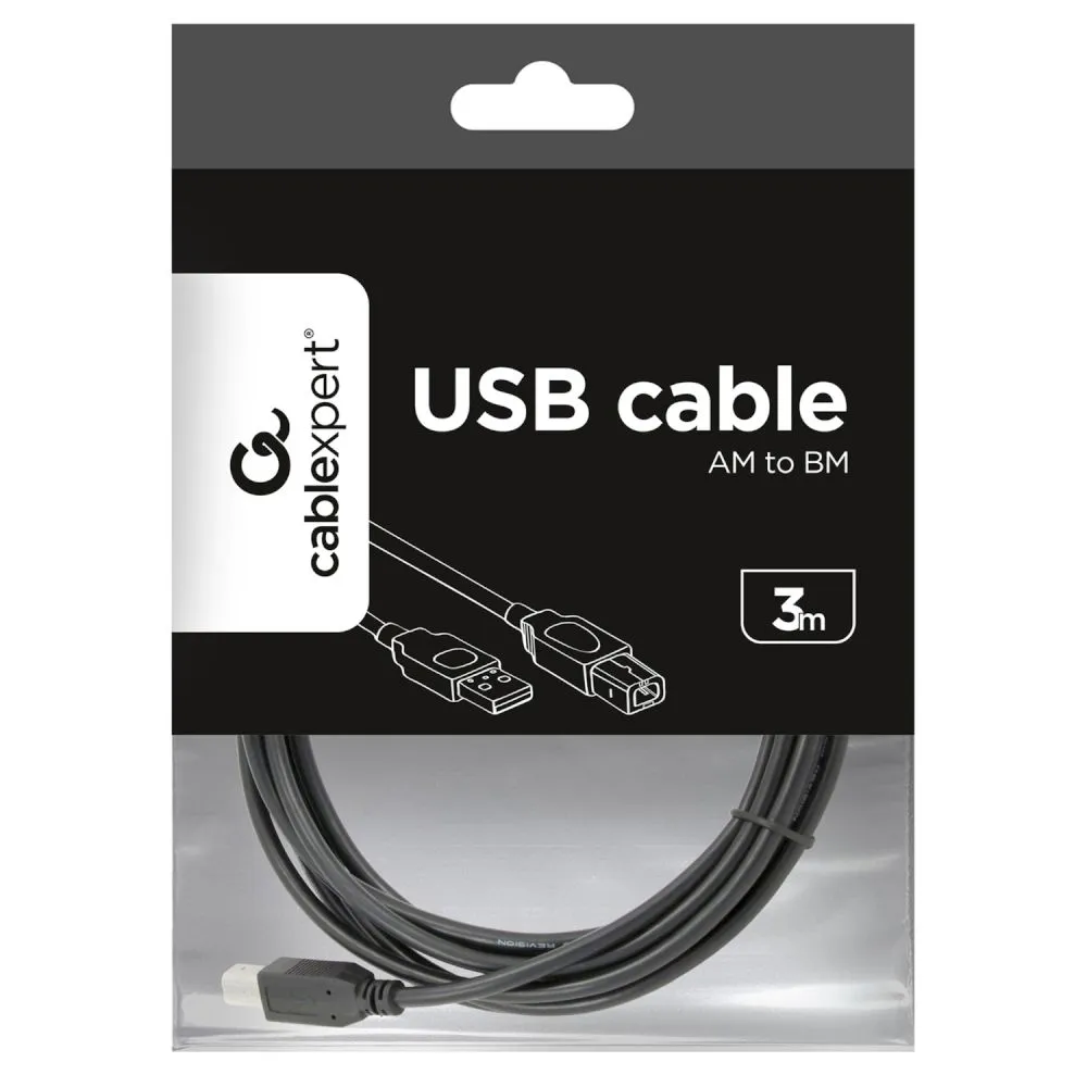 Cablexpert Καλώδιο USB 2.0 Type A σε Type B M/M (3m)