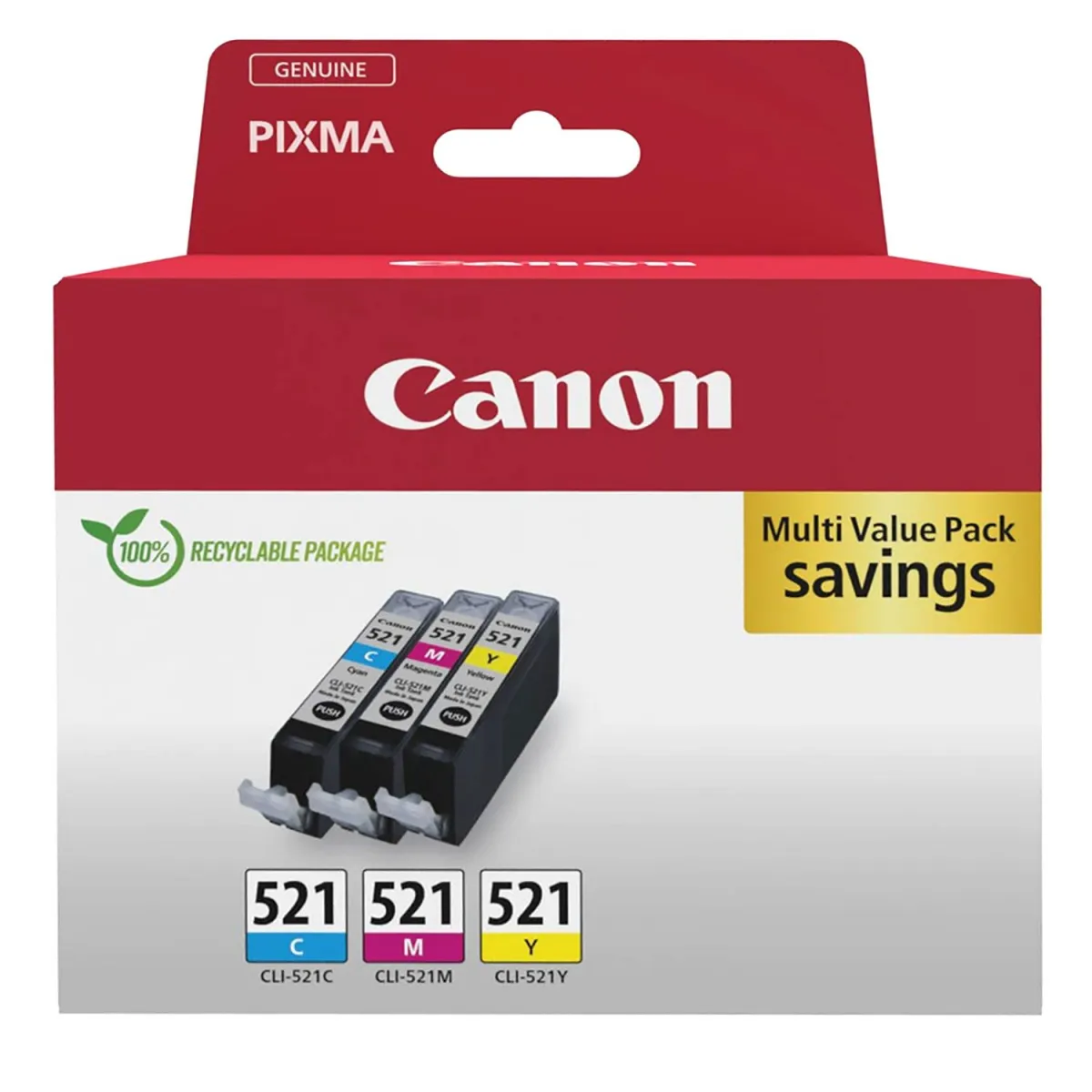 Μελάνι Canon CLI-521 (C-M-Y) Multipack