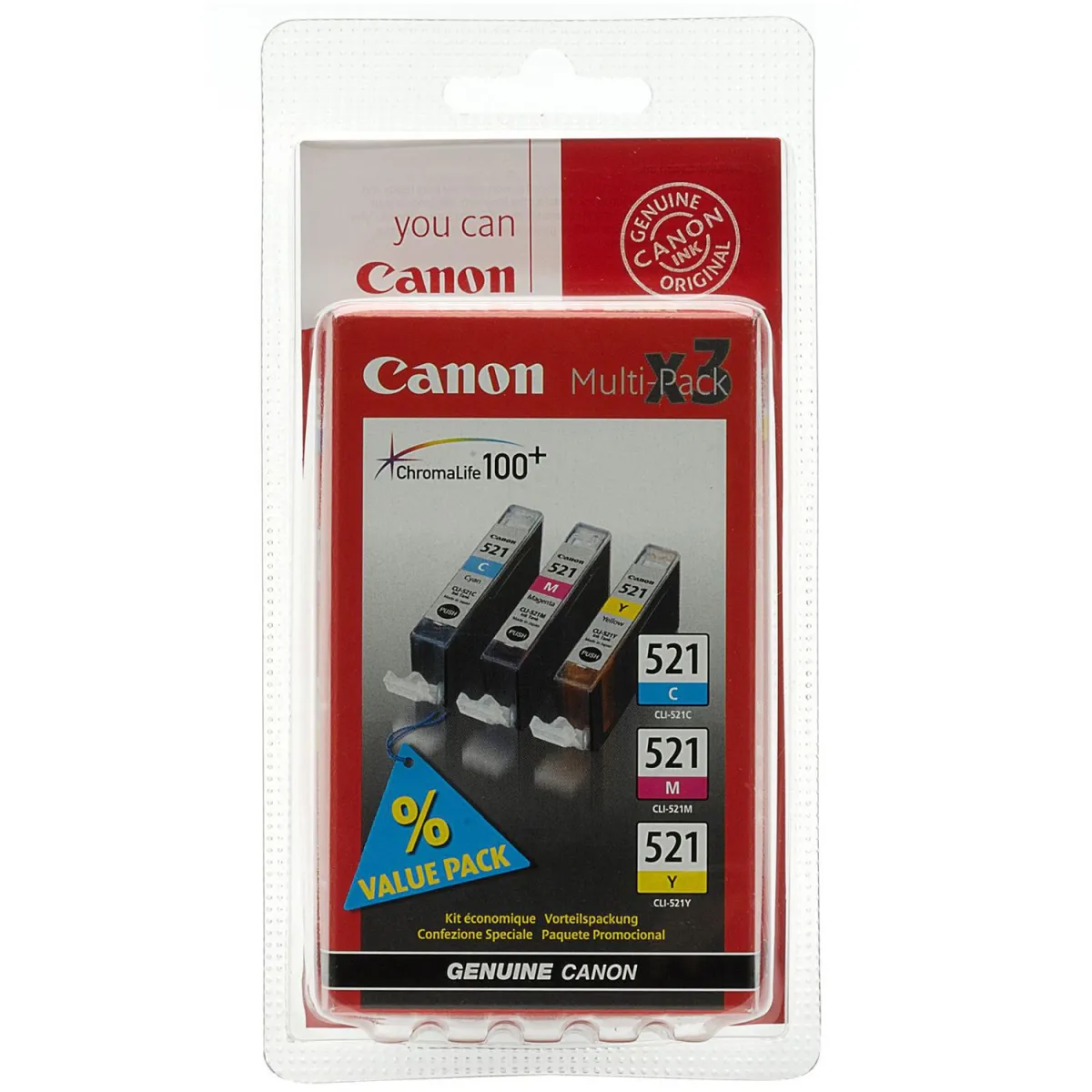 Μελάνι Canon CLI-521 (C-M-Y) Multipack