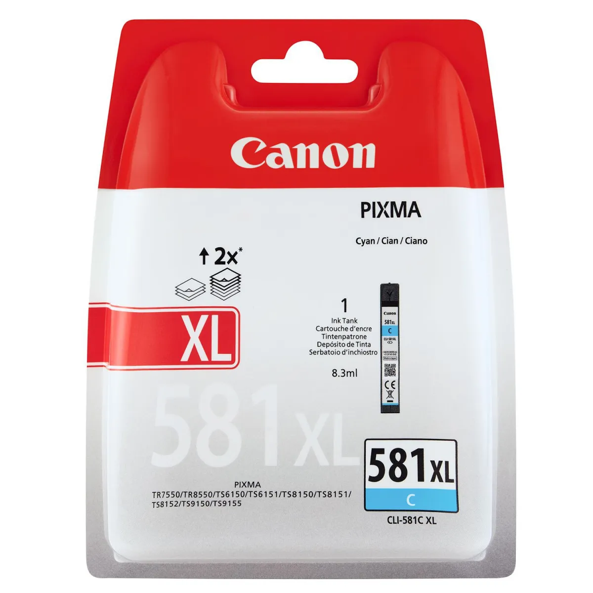 Μελάνι Canon CLI-581XL Cyan