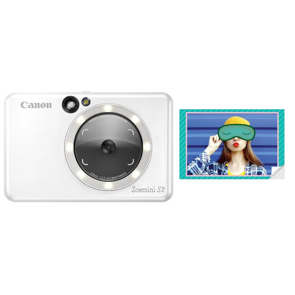 Canon Instant Camera Zoemini S2 Pearl White