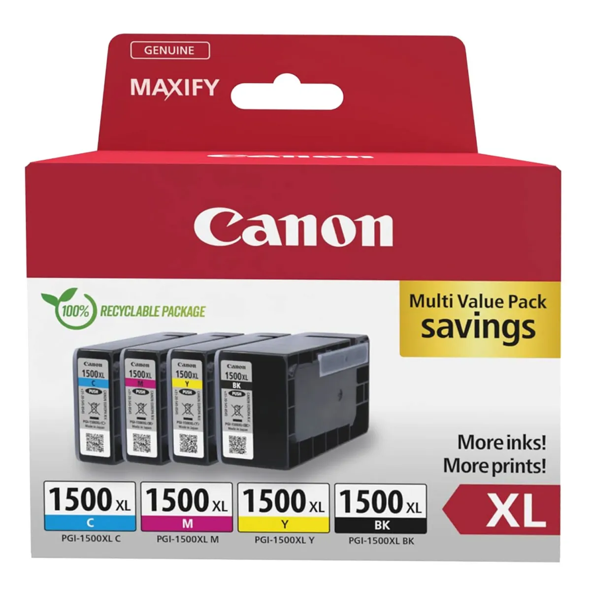 Μελάνι Canon PGI-1500XL (BK-C-M-Y) Mult.