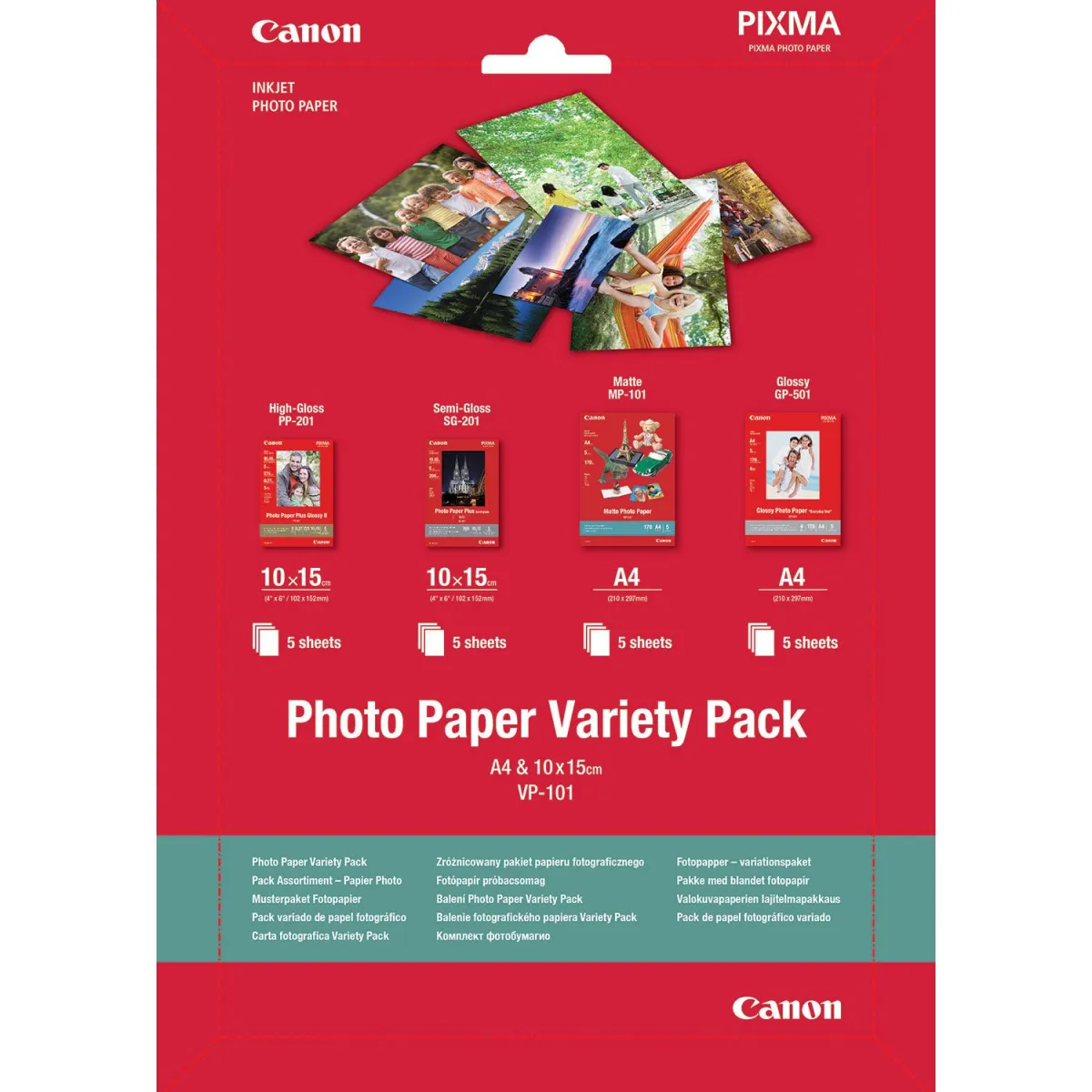 Canon Χαρτί Photo Paper Variety Pack A4,VP-101