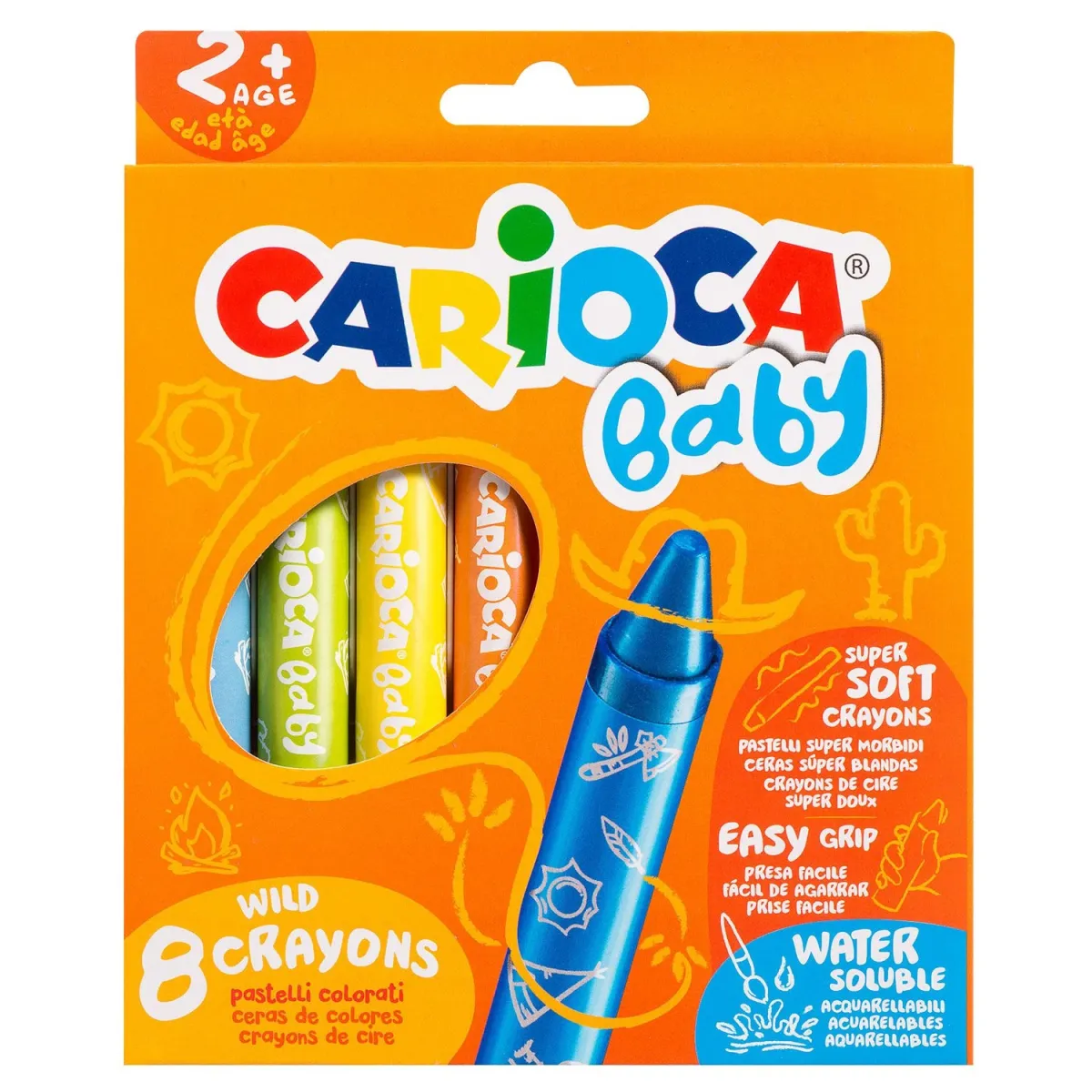 Carioca Κηρομπογιές Baby Wild 8τεμ.