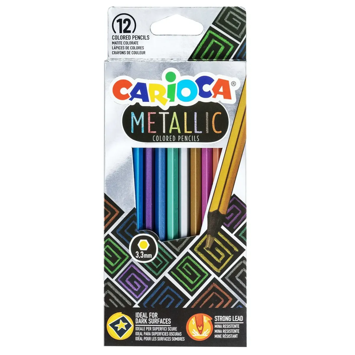 Carioca Ξυλομπογιές Metallic 12τεμ.