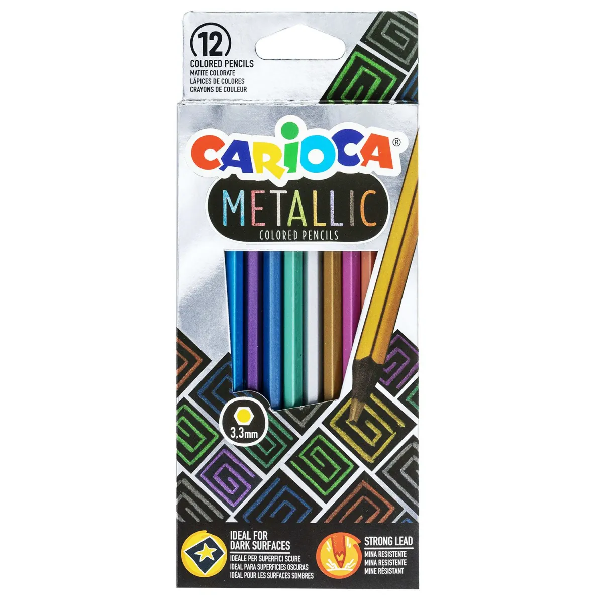 Carioca Ξυλομπογιές Metallic 12τεμ.