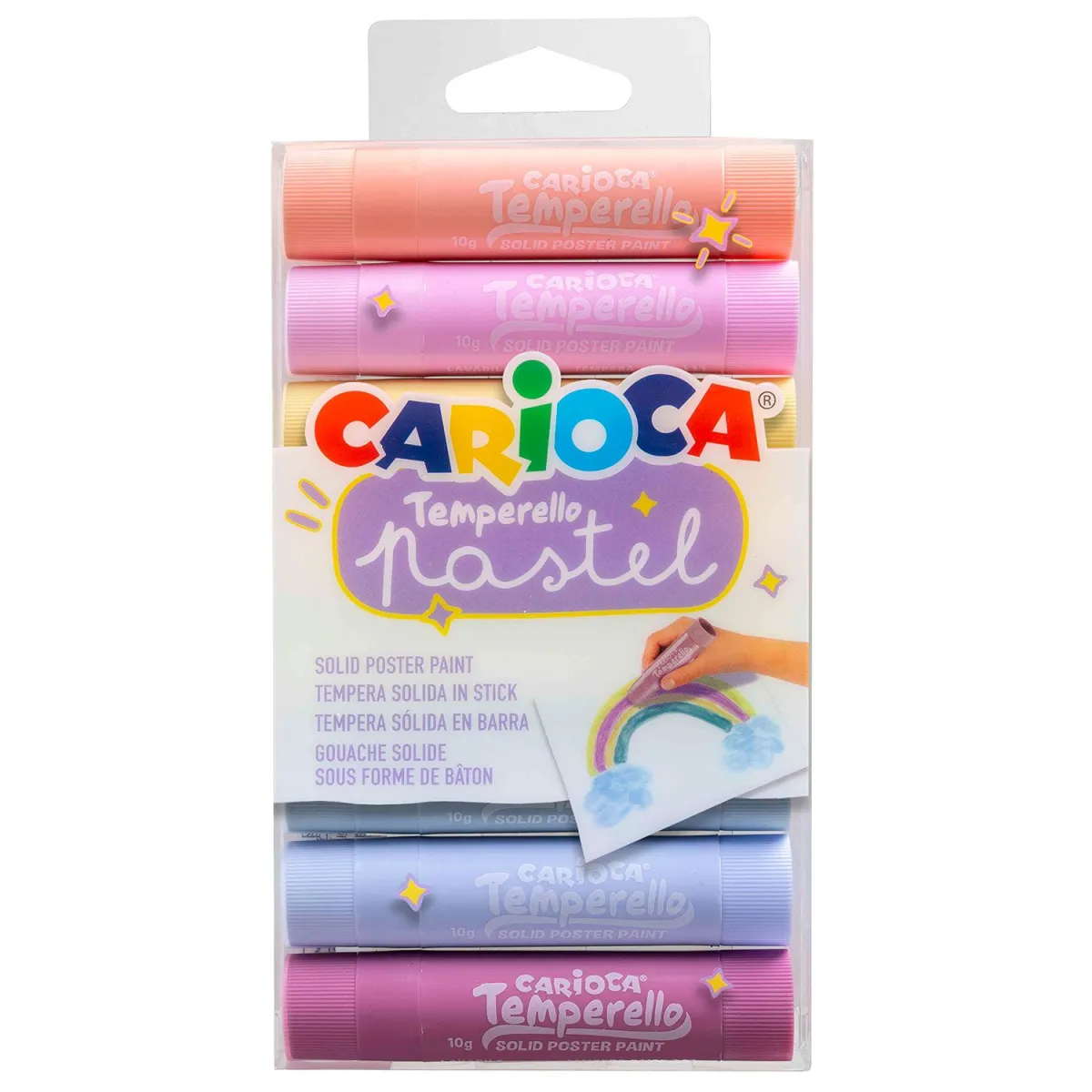 Carioca Τέμπερα σε stick Pastel 8τεμ.