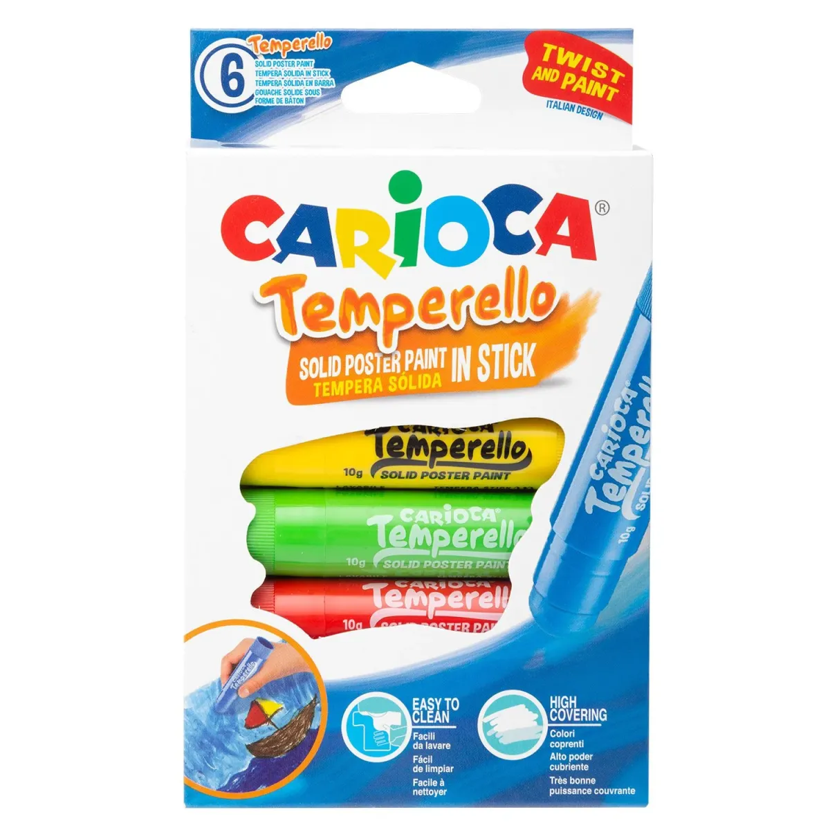 Carioca Τέμπερα σε stick Temperello 6τεμ.