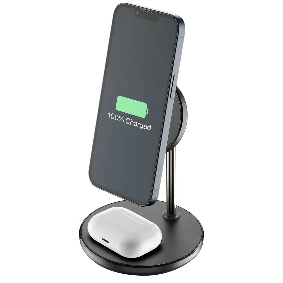 Cellularline Ασύρματος Φορτιστής 2 Θέσεων 7.5W Μαύρο