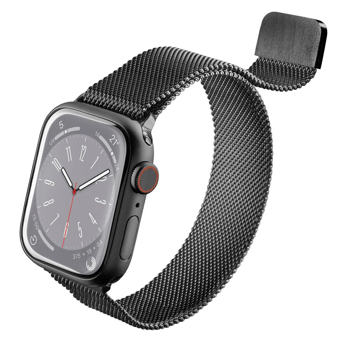 Cellularline Black Steel Band AppleWatch 42/44/45/49m