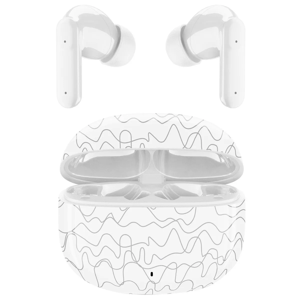 Cellularline Bluetooth Truly Wireless Music Sound White Waves