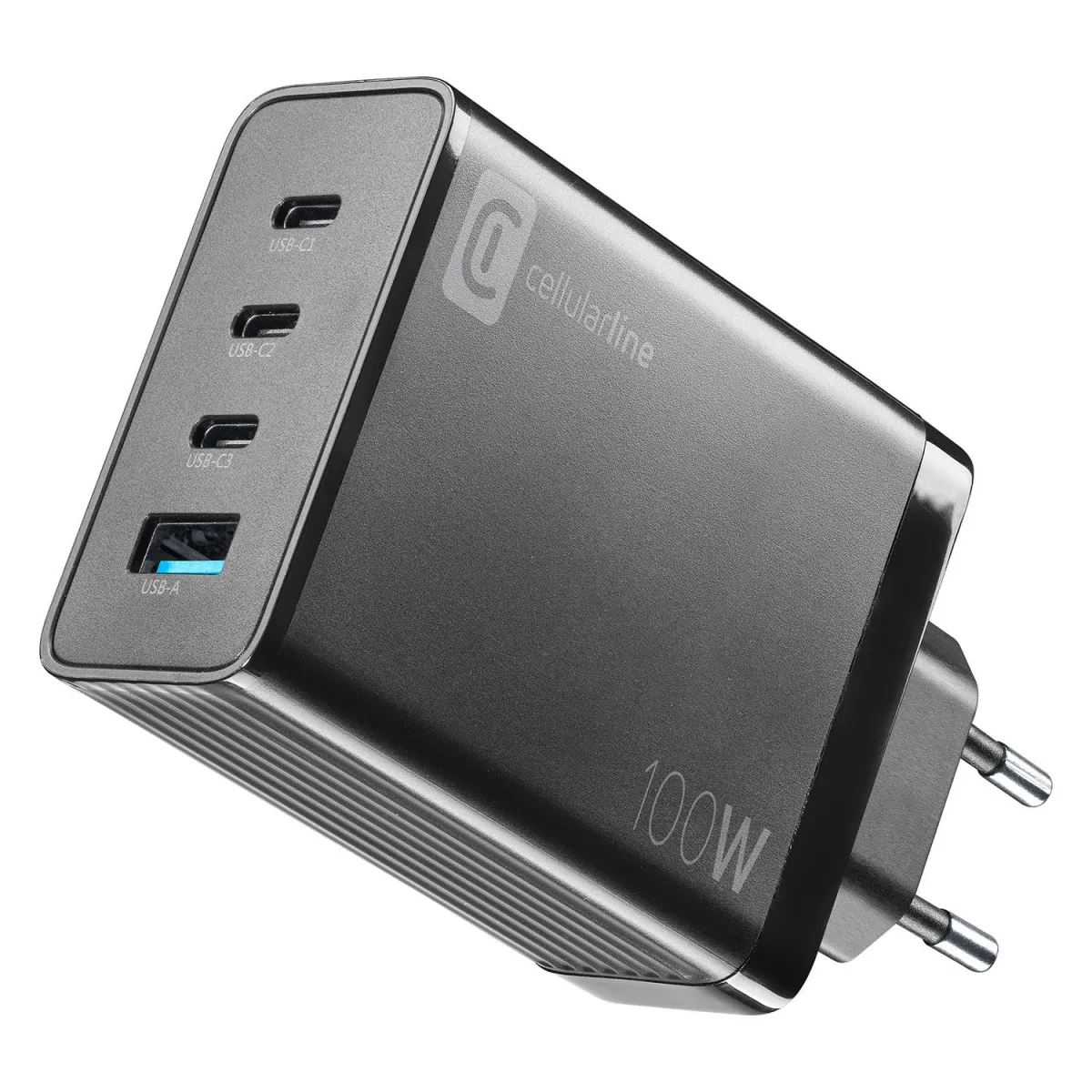 Cellularline Φορτιστής GaN 4 Θέσεων 100W Μαύρο