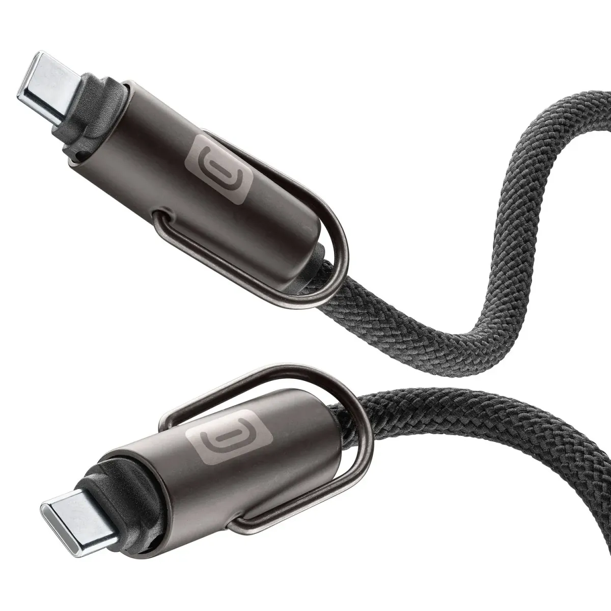 Cellularline Lace καλώδιο Usb-C σε Usb-C Μαύρο