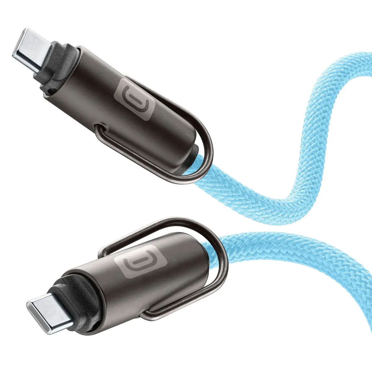 Cellularline Lace καλώδιο Usb-C σε Usb-C Μπλε