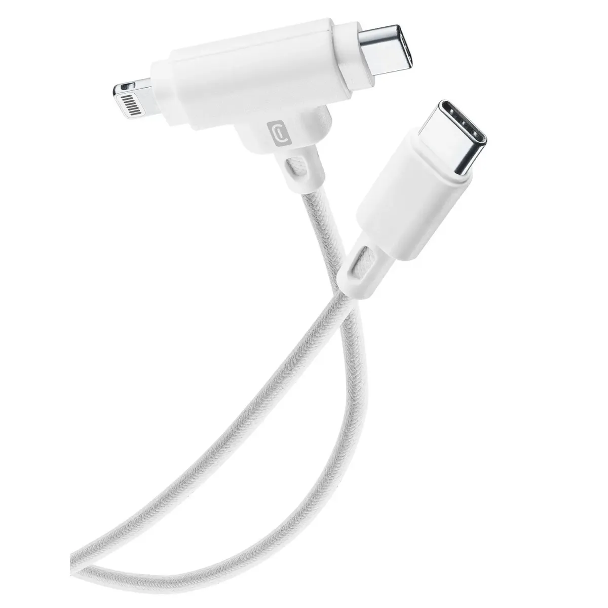 Cellularline Καλώδιο USB-C to USB-C 60W 1.5 m Λευκό