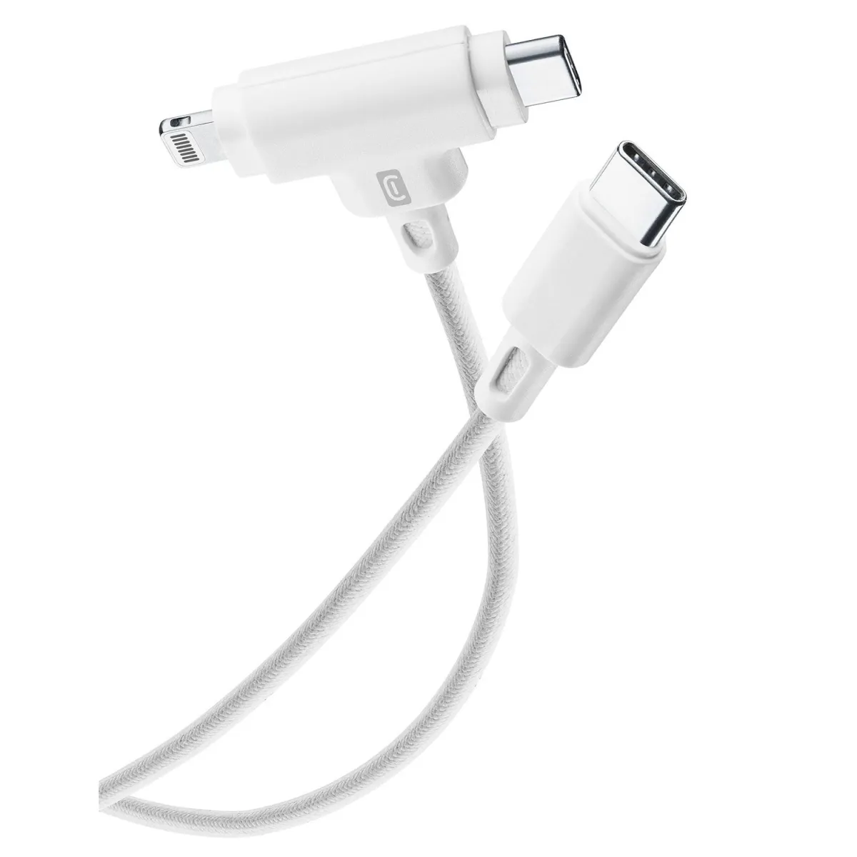 Cellularline Καλώδιο USB-C to USB-C 60W 1.5 m Λευκό