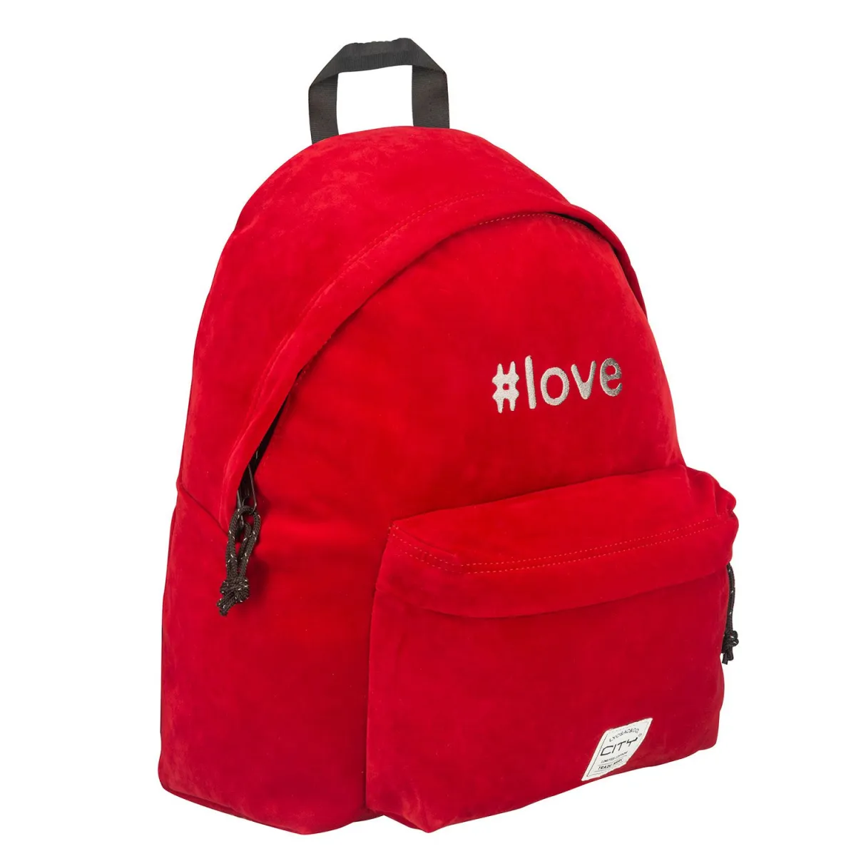 City Τσάντα Πλάτης Velvet Red Love