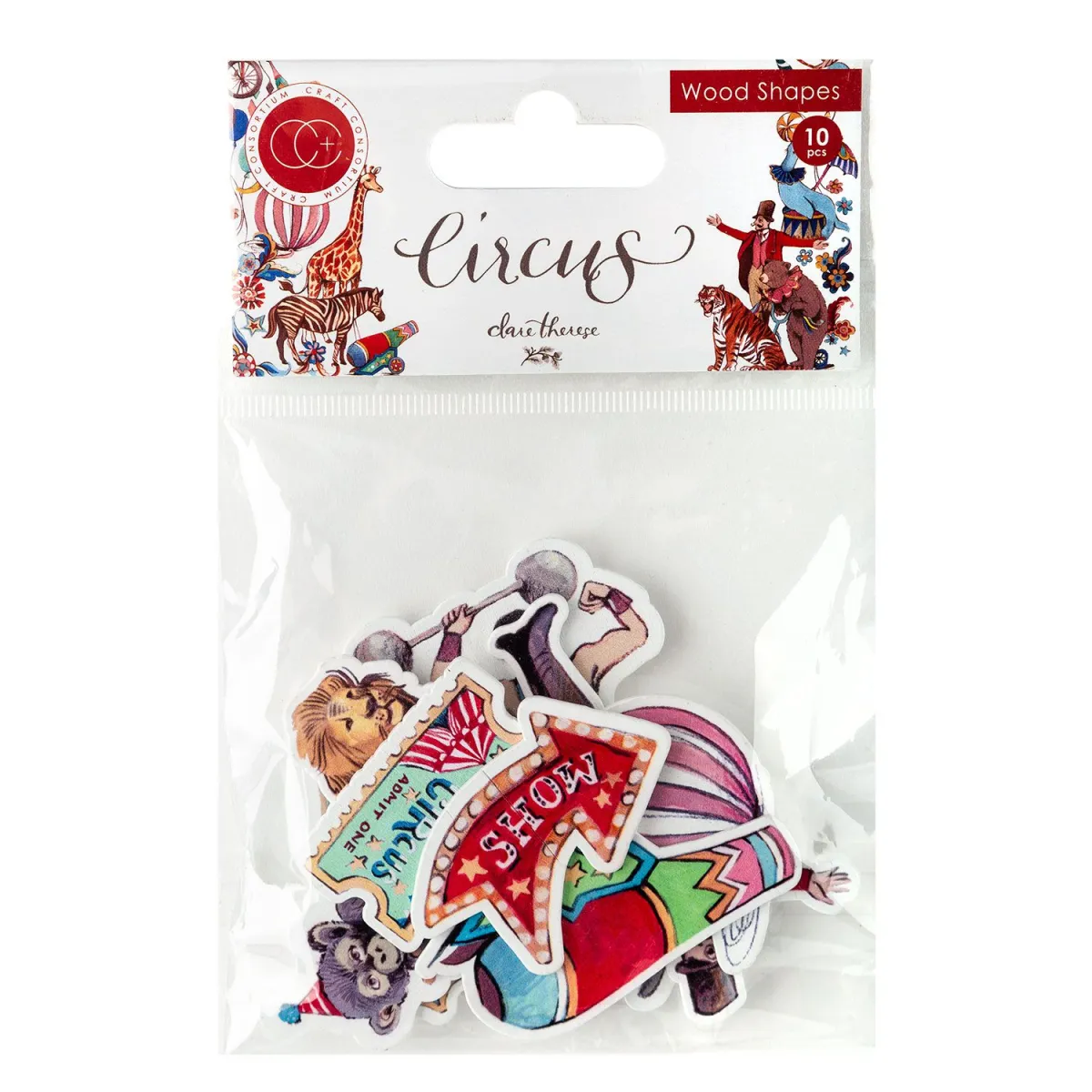 Craft Consortium Ξύλινα Διακοσμητικά Circus 10τεμ.