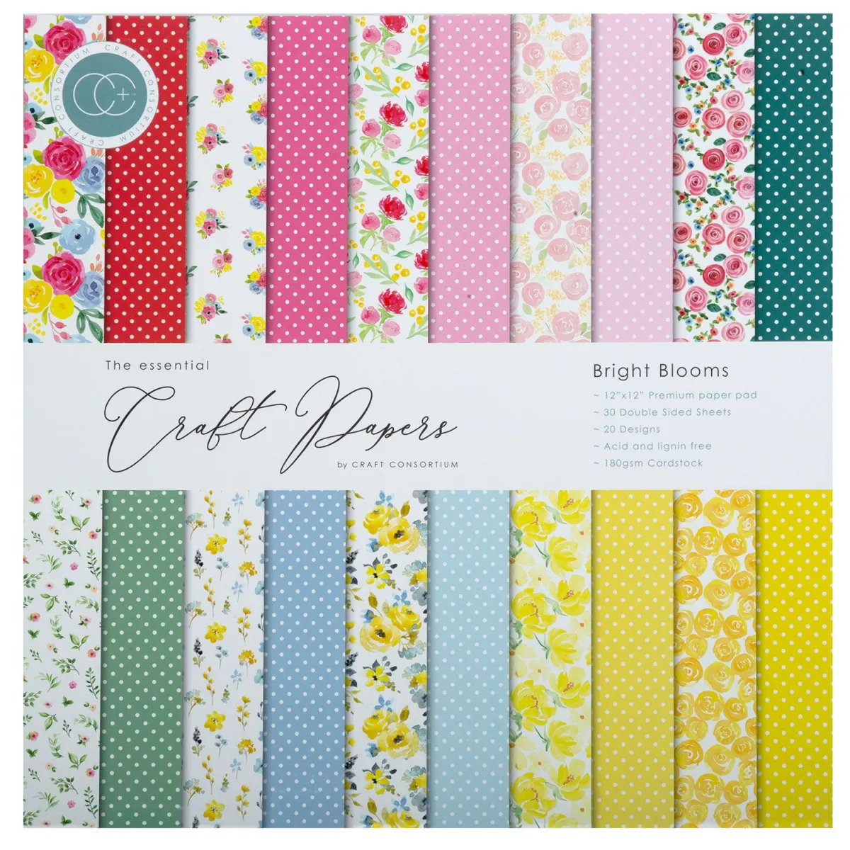 Craft Consortium Paper Pad Bright Blooms 30 φύλλα
