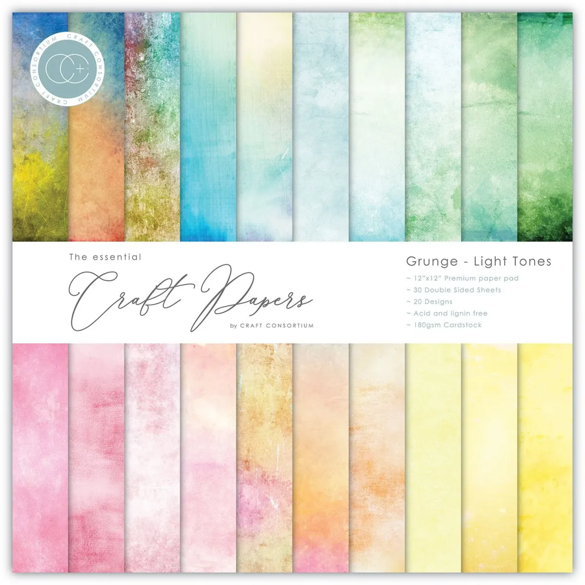 Craft Consortium Paper Pad Grunge Light Tones 30 Φύλλα