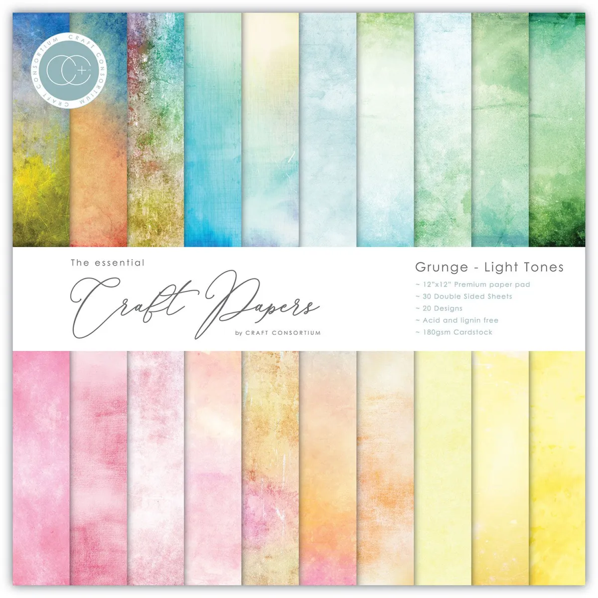 Craft Consortium Paper Pad Grunge Light Tones 30 Φύλλα