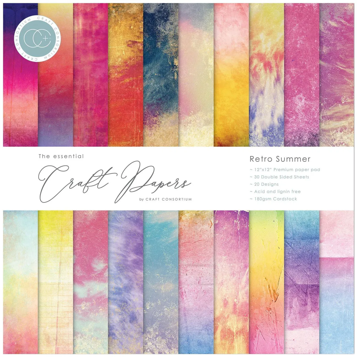 Craft Consortium Paper Pad Retro Summer 30 φύλλα