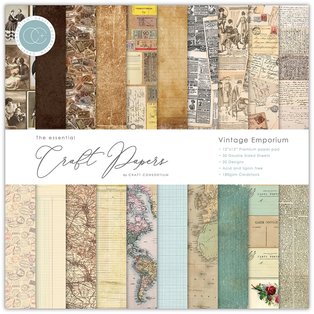 Craft Consortium Paper Pad Vintage Emporium 30 Φύλλα