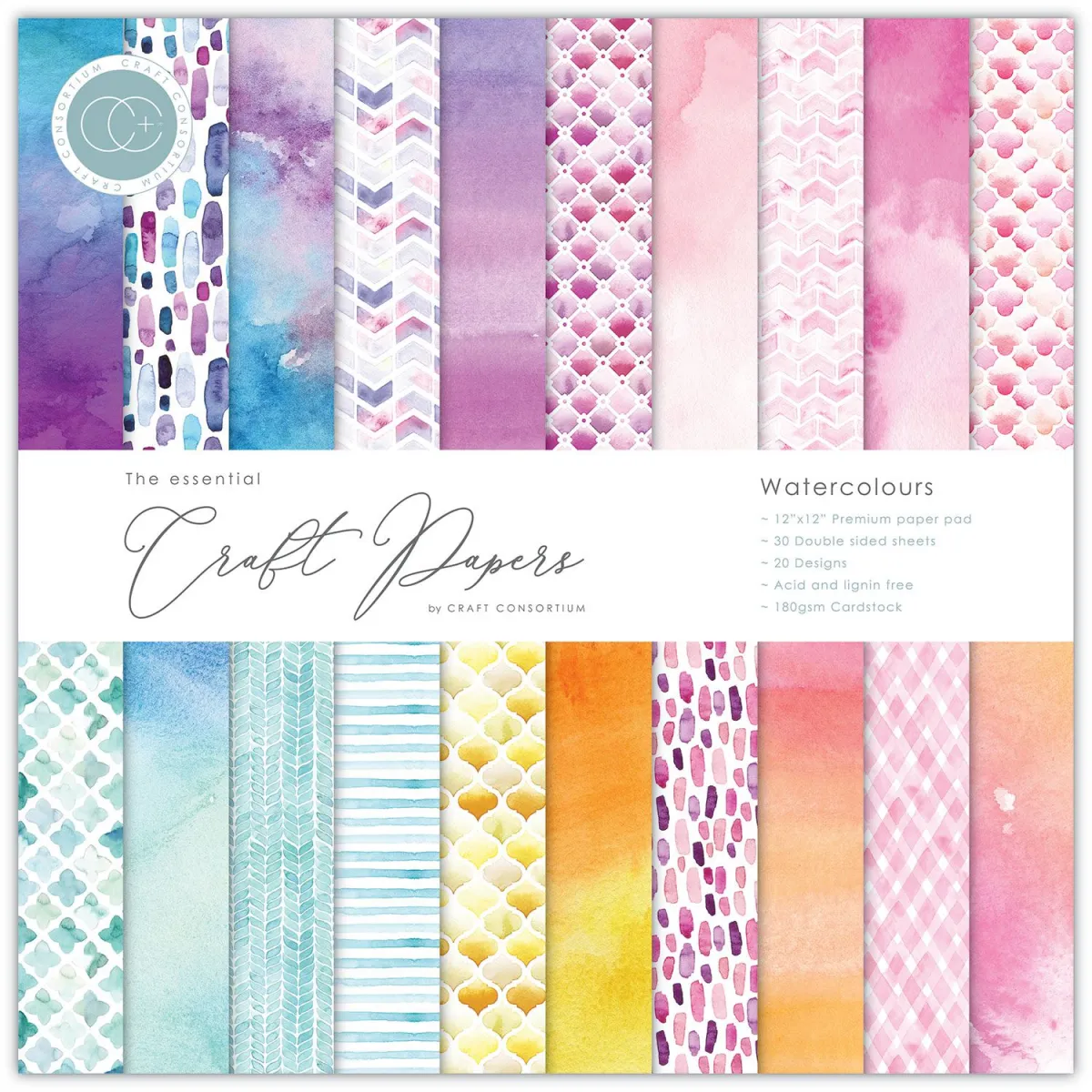 Craft Consortium Paper Pad Watercolours 30 Φύλλα