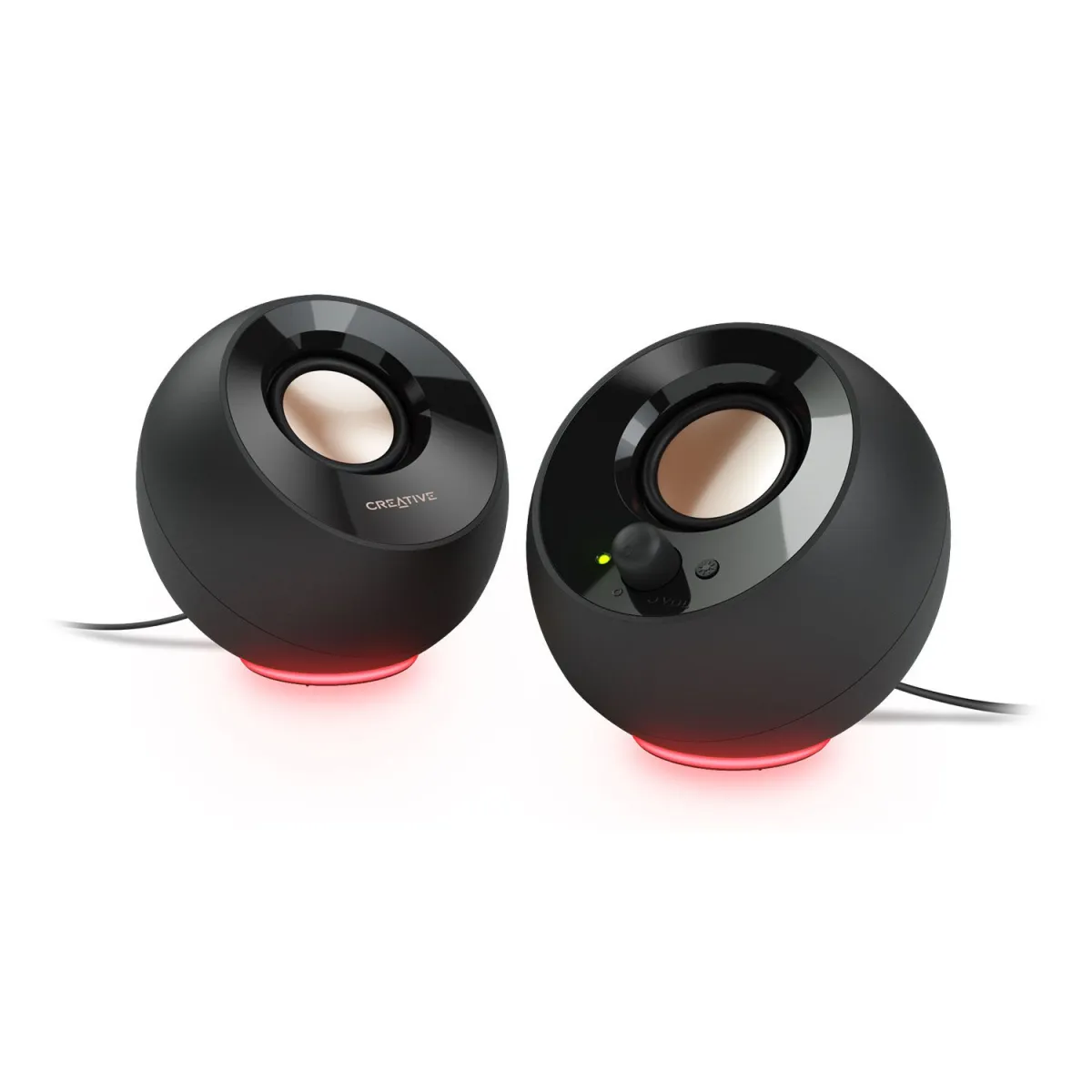 Creative Ηχεία 2.0 Pebble SE RGB Μαύρο