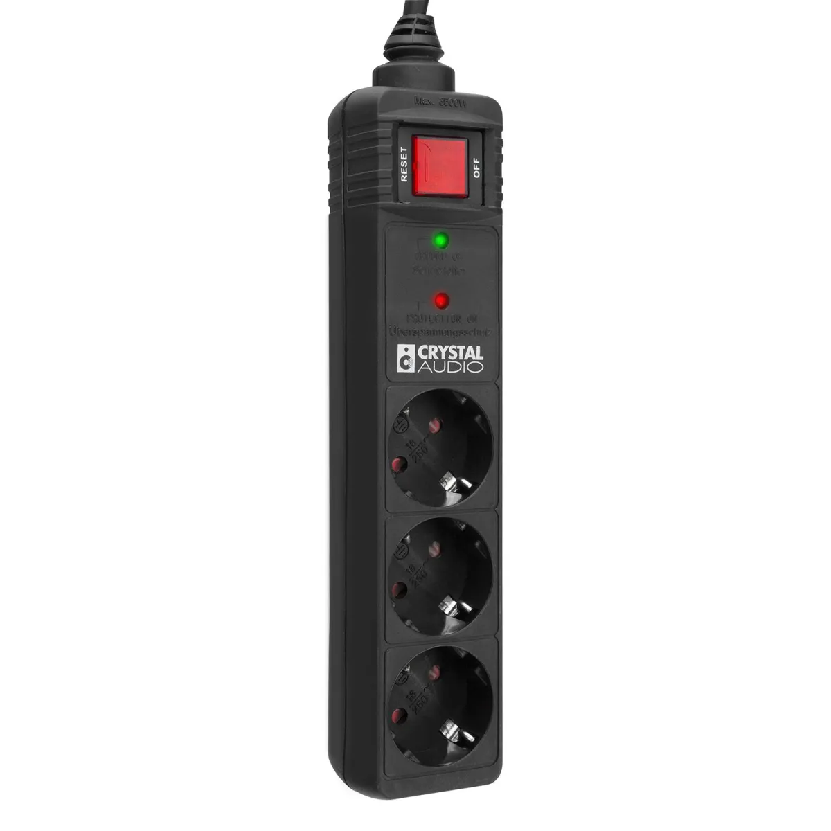 Crystal Audio Πολυπριζο Ασφάλειας 3πλό