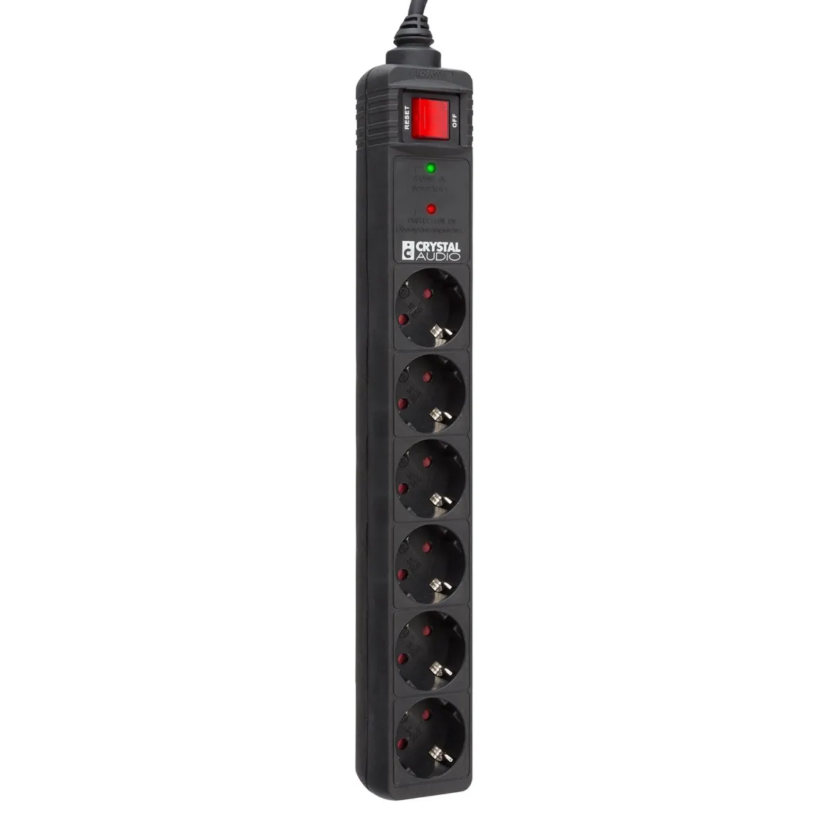 Crystal Audio Πολυπριζο Ασφάλειας 6απλό