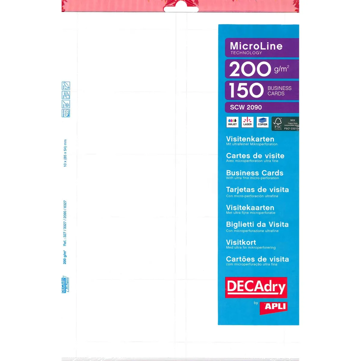 Decadry Επαγ. Κάρτες 200gsm 150 τεμ.