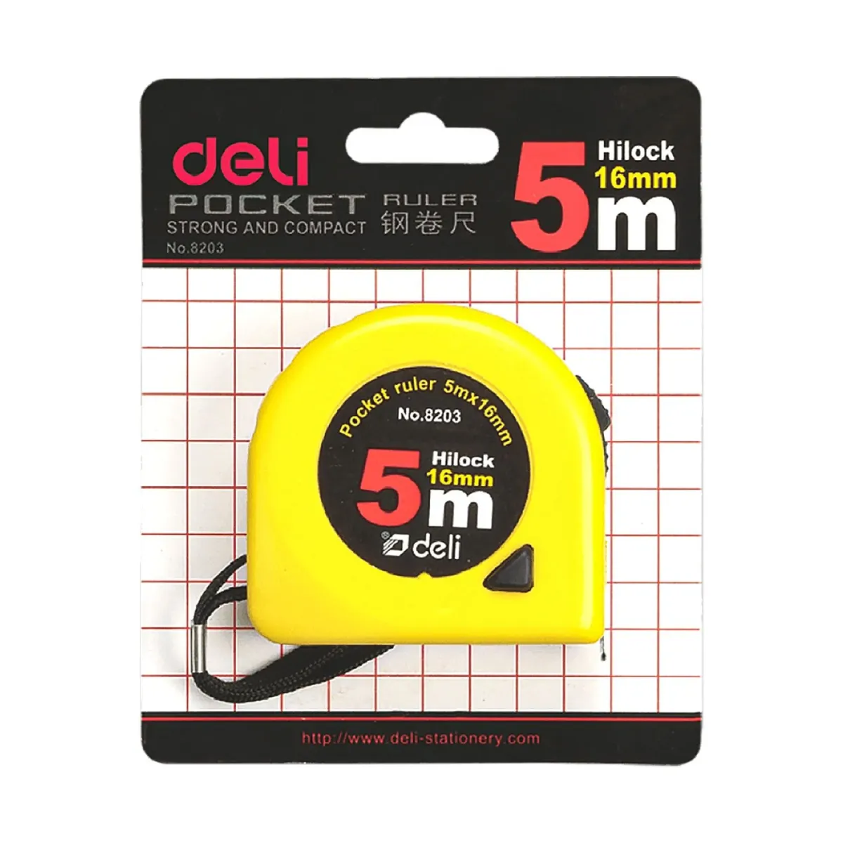 Deli Μετροταινία Ατσάλινη 5m x 16mm