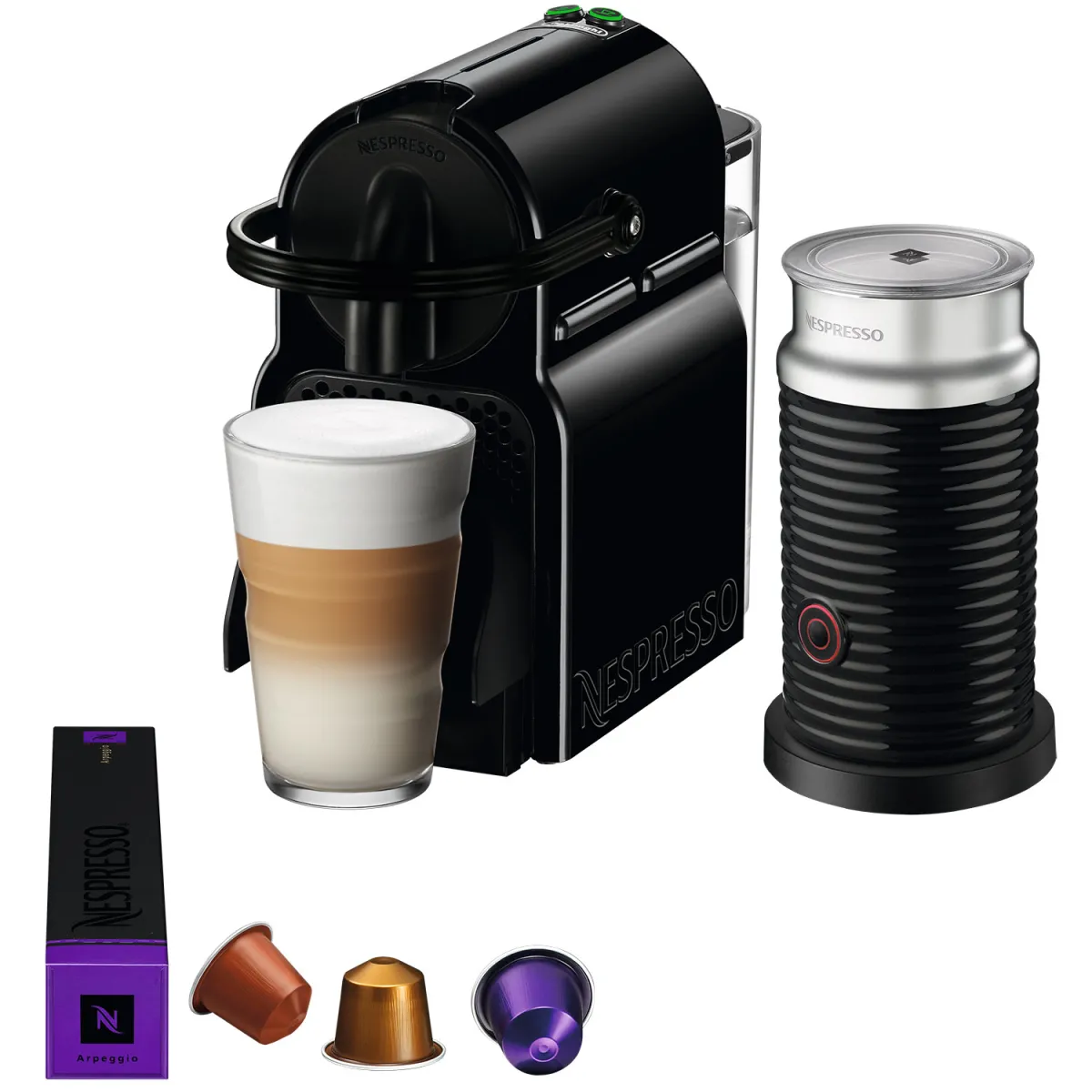 Delonghi Καφετιέρα Espresso Με κάψουλα & Aeroccino  ΕΝ80.ΒΑΕ Nespresso Inissia