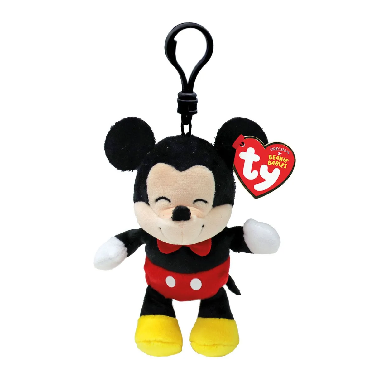 Disney Λούτρινο Beanie Babies Κλιπ Mickey Mouse 8,5εκ